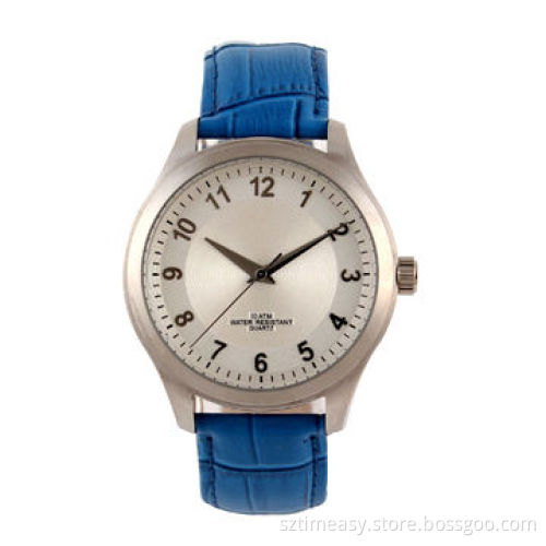 OEM Luxury Stainless Steel Watches with Leather Band